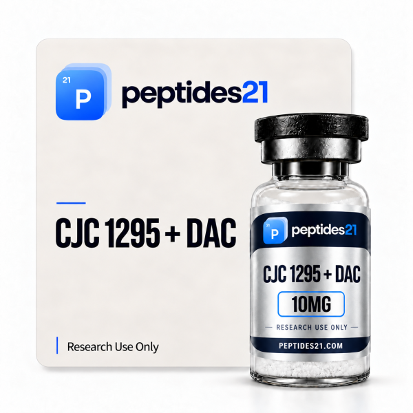 CJC 1295 + DAC research peptide vial by Peptides21