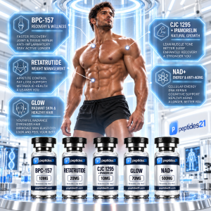 Men Bundle 5x Men Bundle 5x research peptide vial by Peptides21