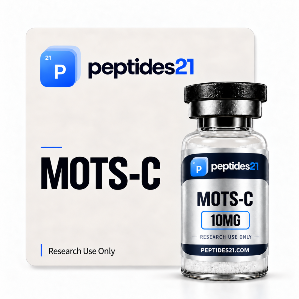 MOTS-c research peptide vial by Peptides21