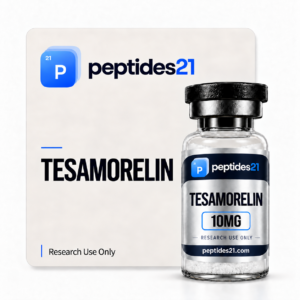 Tesamorelin Tesamorelin research peptide vial by Peptides21
